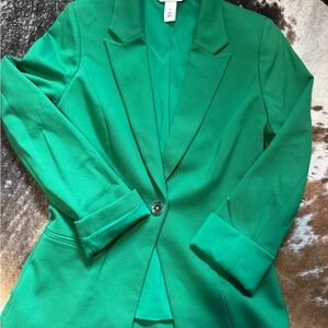 White House Black Market Vibrant Green Blazer